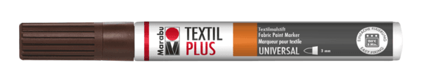 Marabu Textil Painter Plus hnědý fix na tmavý textil 3mm