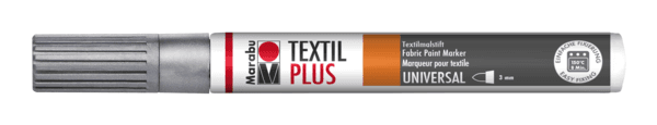 Marabu Textil Painter Plus stříbrný fix na tmavý textil 3mm
