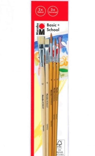 Marabu Basic School sada malířských štětců pro začátečníky