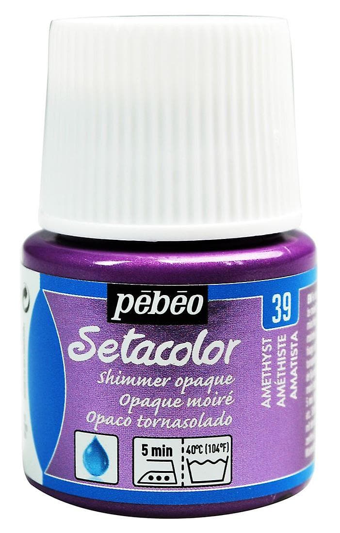 Pébéo Setacolor Shimmer fialová metalická barva na textil 45ml