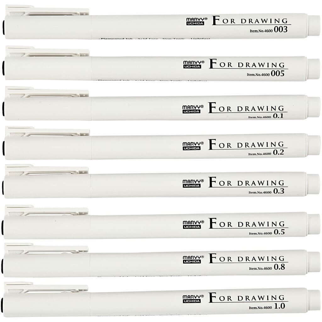 Dokumentní popisovač 0,4 mm Marvy For Drawing 3