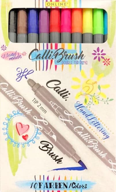 Kaligrafické popisovače Calli.Brush set 10 barev