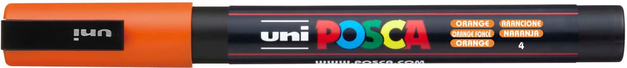 Detail hrotu Uni Posca 3M oranžový popisovač
