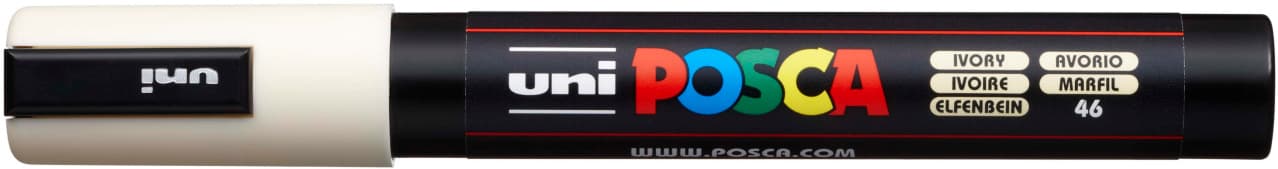 Detail hrotu Uni Posca 5M šířka 1,8-2,5 mm