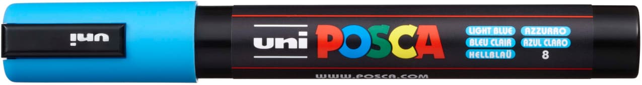 Detail hrotu Uni Posca 5M šířka stopy 1,8mm