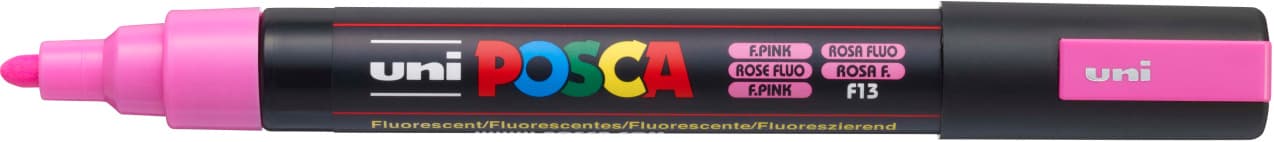 Uni Posca 5M fluo růžový akrylový popisovač 1,8-2,5 mm