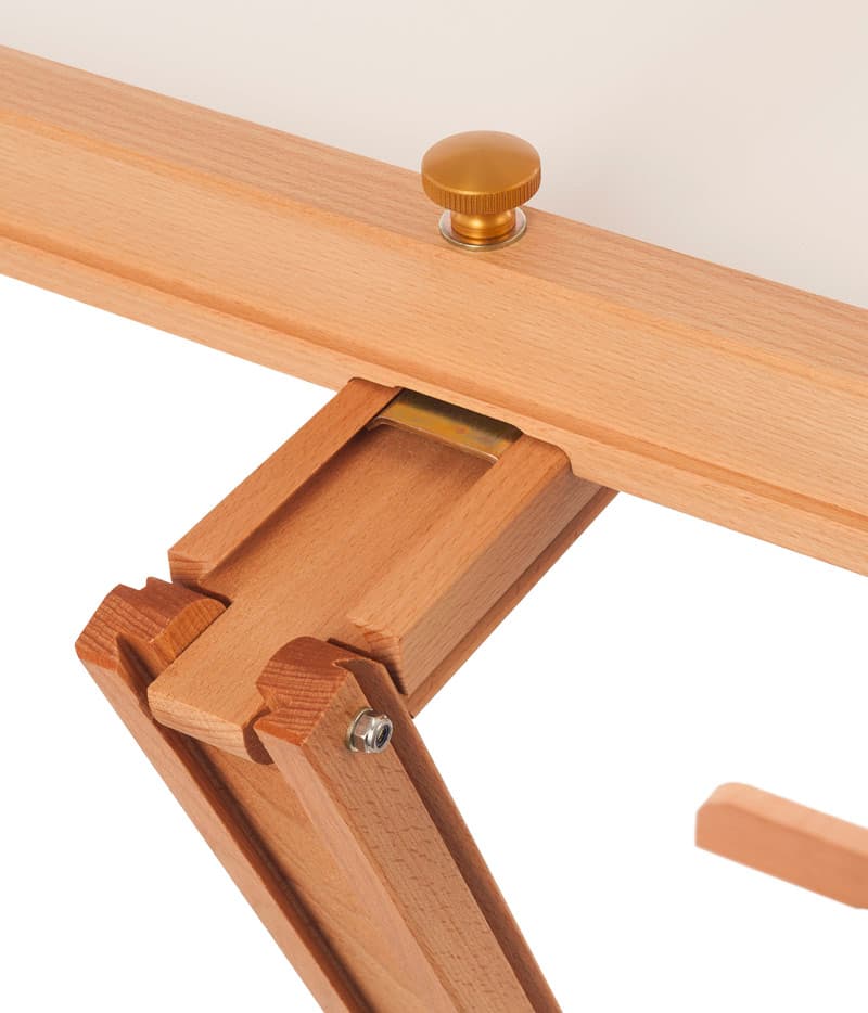 Mabef M/25 stabilní bukový stojan detail kloubů