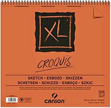 Canson XL skicák kroužková vazba 30x30 cm 120 listů