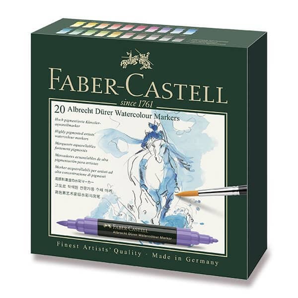 Faber-Castell Albrecht Dürer akvarelové popisovače sada 20 ks