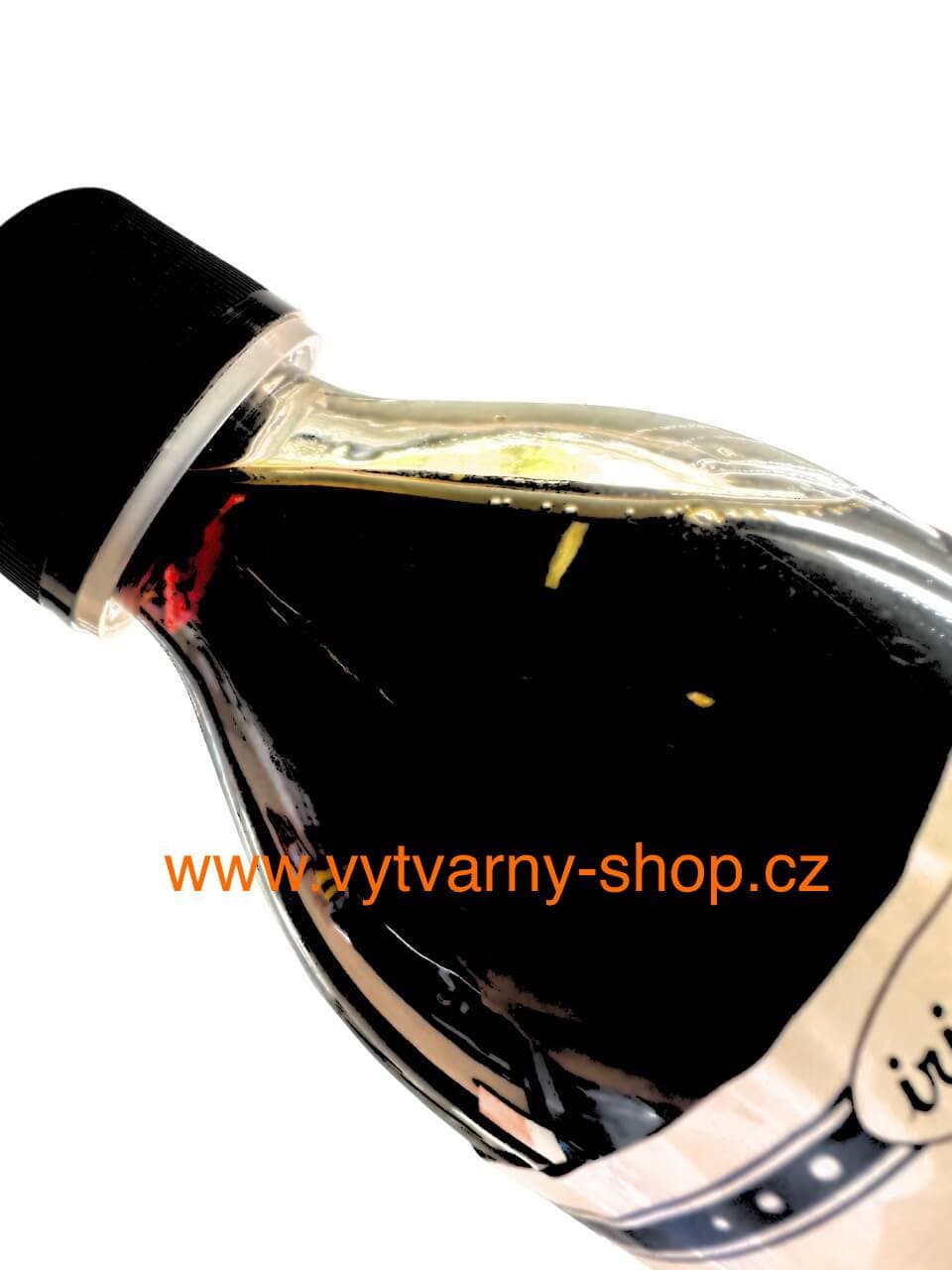 Detail tmavého šelaku Iridron 250 ml lahvička