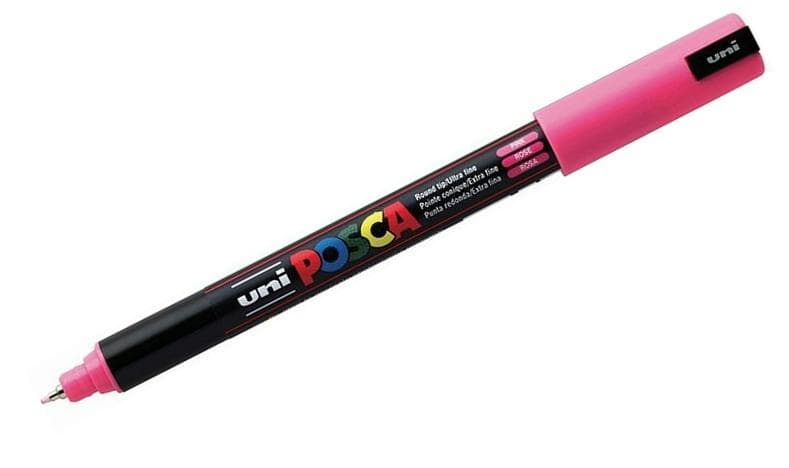 Akrylový popisovač Uni Posca 1MR 0,7 mm trubičkový hrot, růžový 13