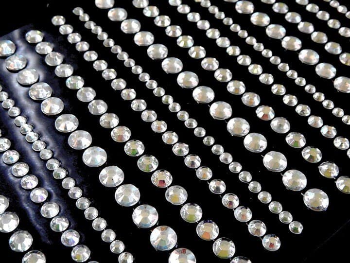 Titanum kamínky nalepovací kolečka stříbrný mix s leskem