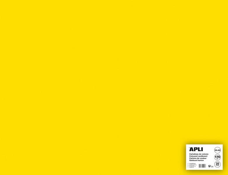 Barevný papír Apli 50x65 cm 170g - žlutý