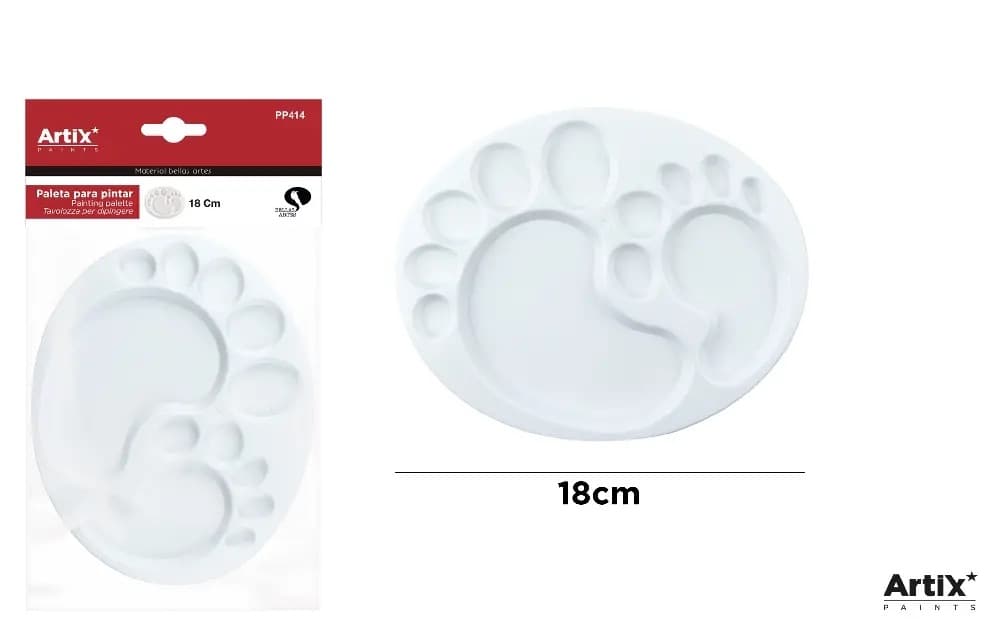 Plastová paleta Artix 18 cm pro vodou ředitelné barvy