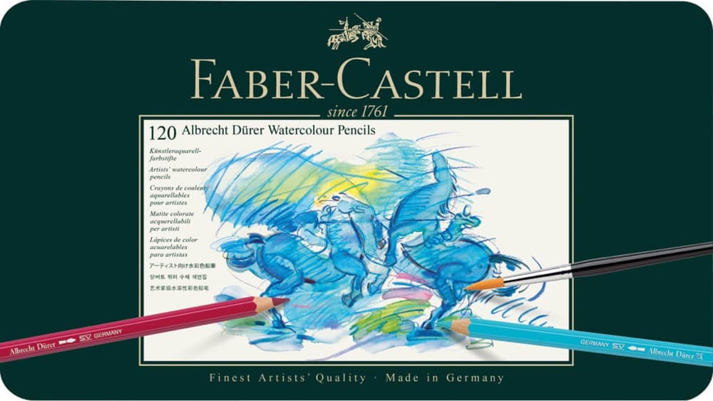 Faber-Castell Albrecht Dürer akvarelové pastelky sada 120 barev plech