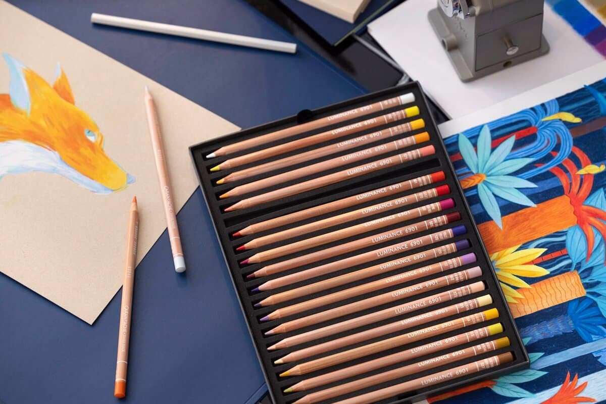 Caran d'Ache Luminance 100 pastelky ukázka barevného přechodu