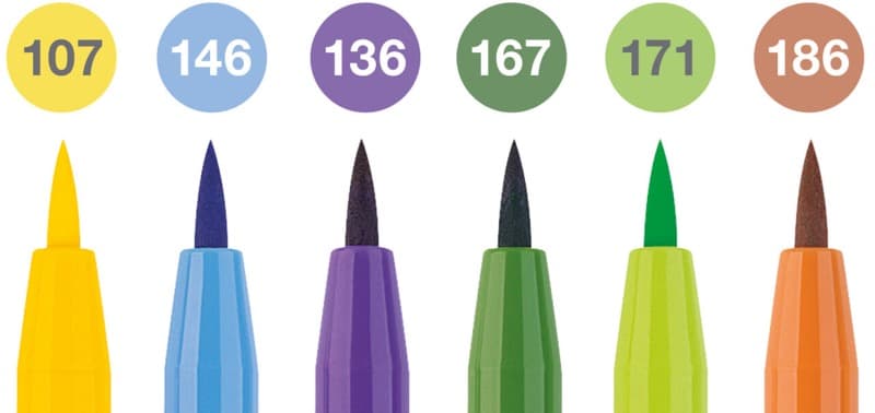 Faber-Castell Umělecký popisovač Pitt Artist Pens Brush. sada 6 ks barev Summer vibes 2