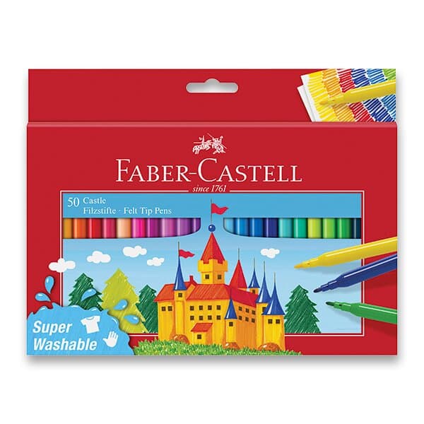 Faber-Castell dětské fixy 50 barev kulatý tvar