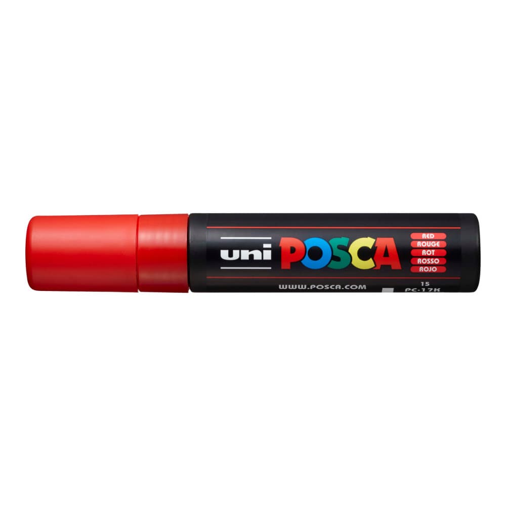 Uni Posca PC-17K – extra široký akrylový popisovač 15 mm - červený 2