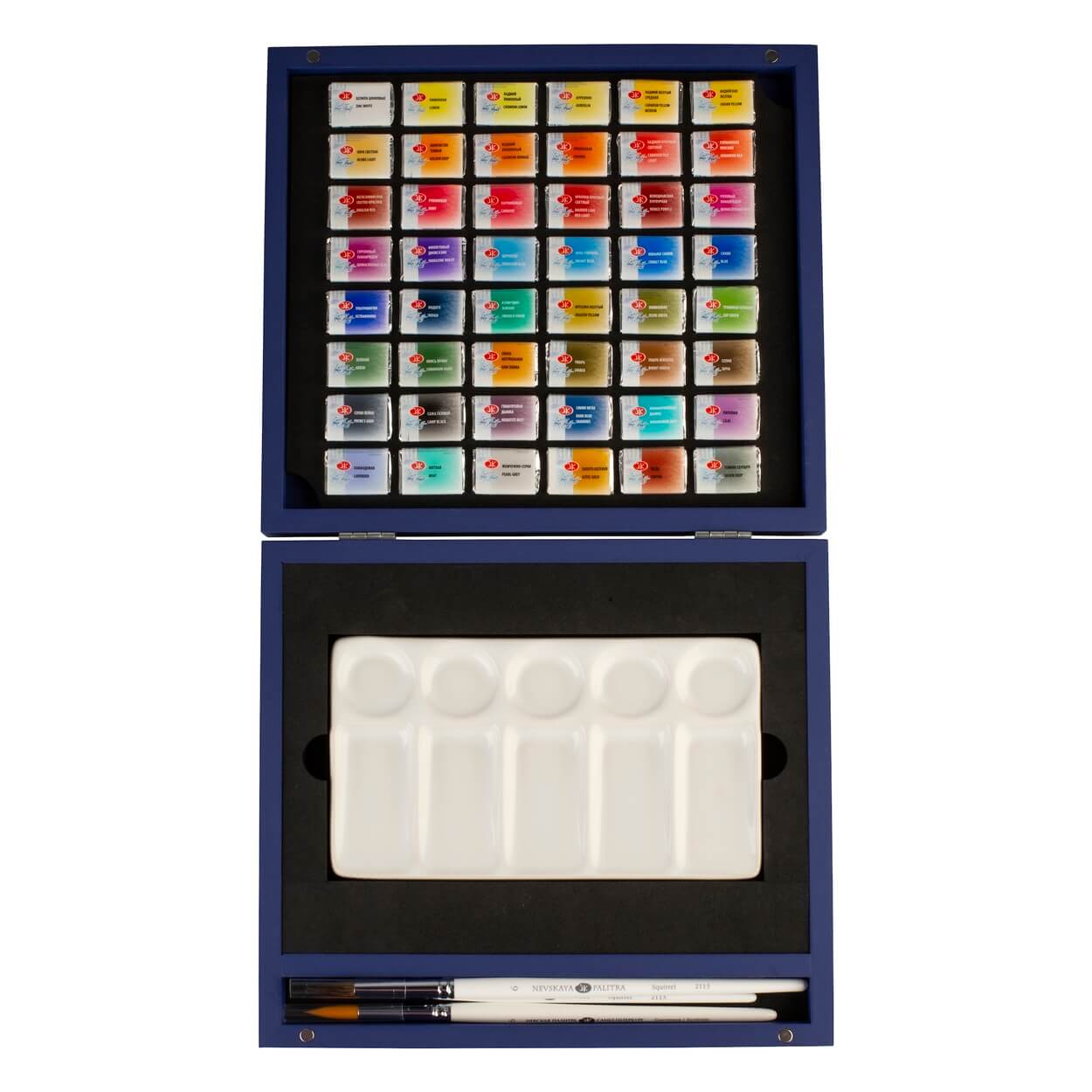 White Nights akvarely barevná paleta 48 odstínů detail