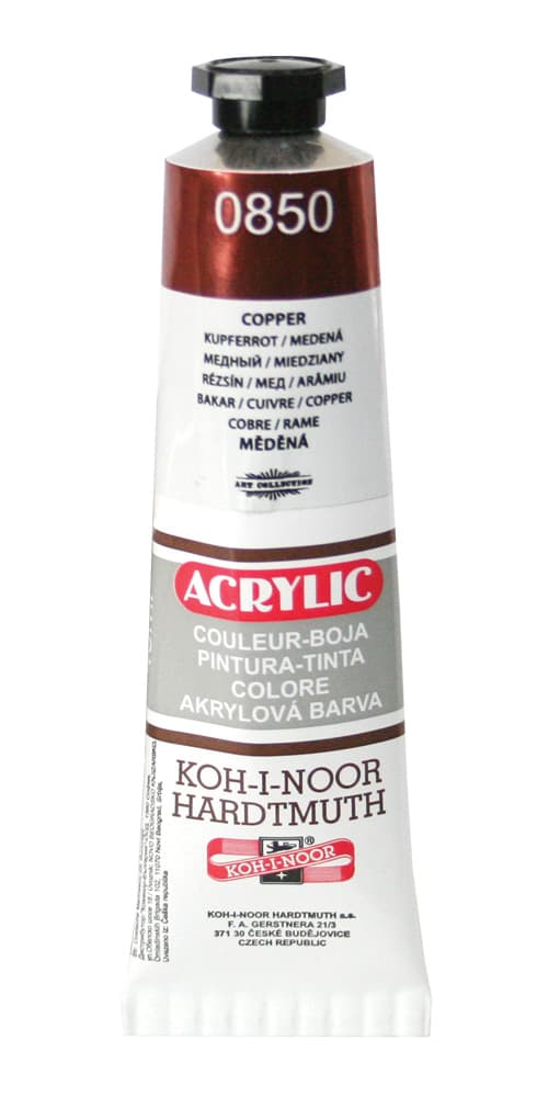 Koh-i-noor akrylová metalická barva měděná 40 ml