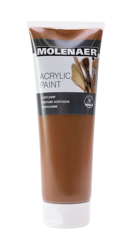Akrylová barva Molenaer hnědá 250 ml čelní pohled