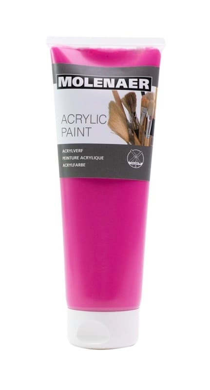 Akrylová barva Molenaer magenta 250 ml růžová