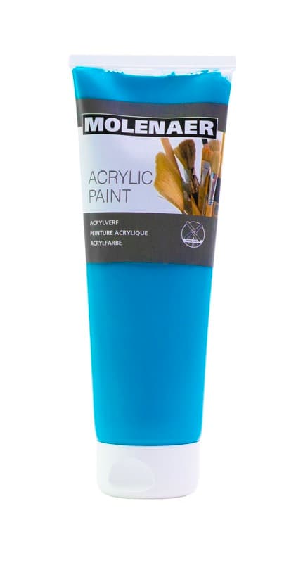 Akrylová barva Molenaer tyrkysová 250 ml čelní pohled