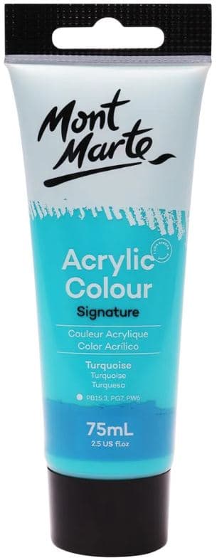 Mont Marte akrylová barva tyrkysová 75ml tuba