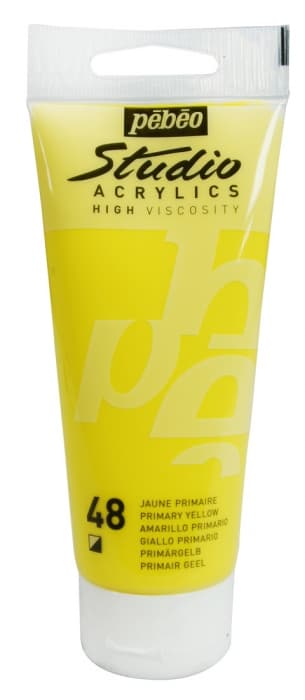 Pébéo Studio Acrylic žlutá základní akrylová barva 100 ml
