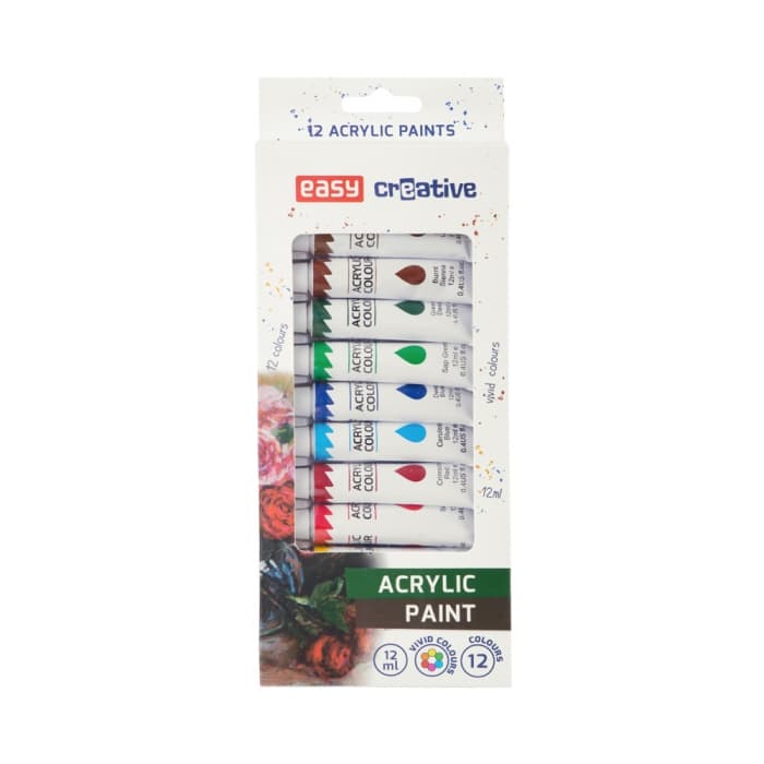 Easy 923452 akrylové barvy sada 12 kusů