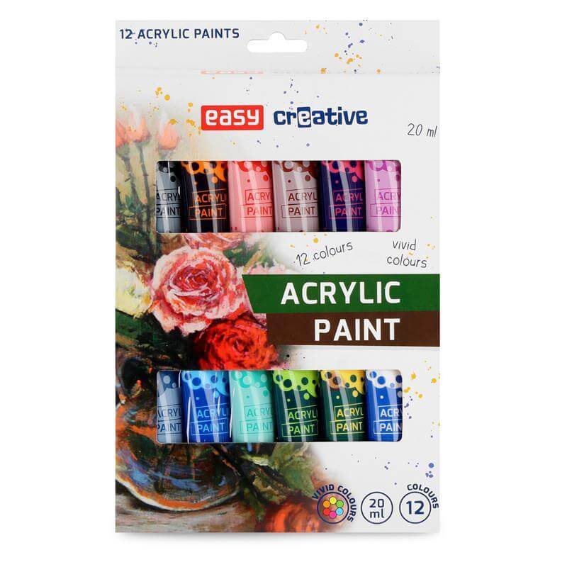 Easy 941900 akrylové barvy sada 12 kusů 20ml