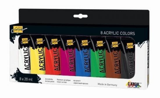 Kreul Solo Goya akrylové barvy sada 8 barev 20ml