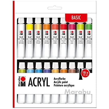 Marabu Acrylic Paints sada 18 akrylových barev 12 ml