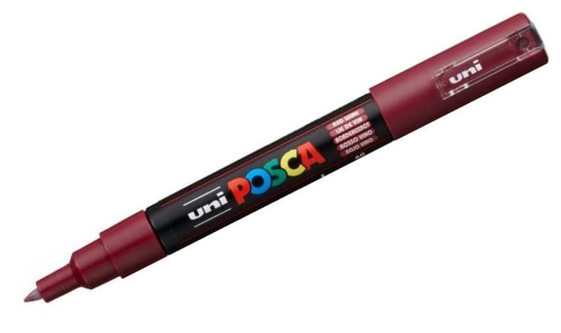 Akrylový popisovač Uni Posca 1M bordó 0,7 mm