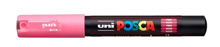 Uni Posca 1M růžový akrylový popisovač 0,7 mm