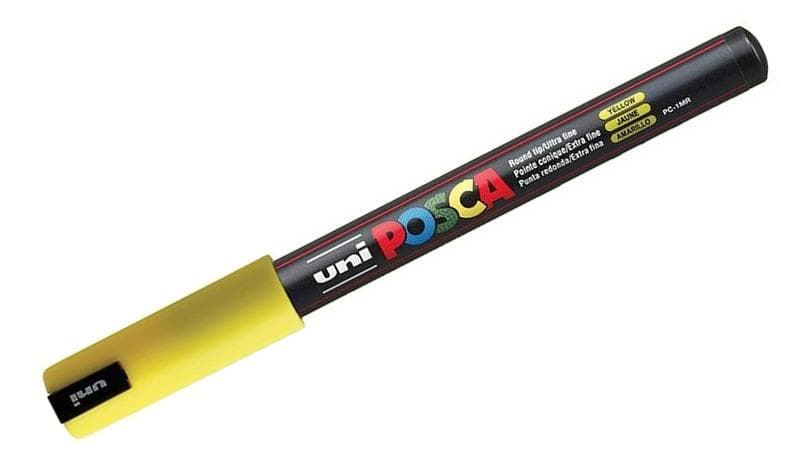Uni Posca 1MR žlutý akrylový popisovač 0,7 mm