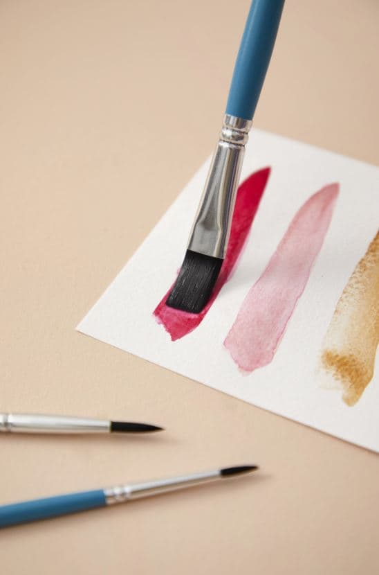 Pébéo akvarelové štětce sada krátký držák zblízka