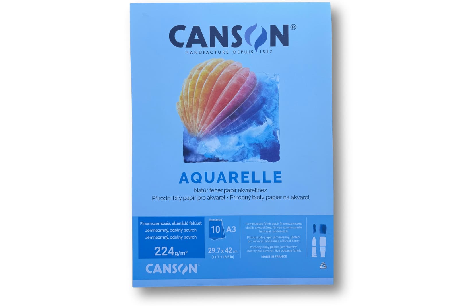 Canson akvarelový blok A3 224 g/m² přírodní bílá