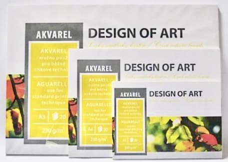 Neograph akvarelový blok A4 lepený 230g 20 listů