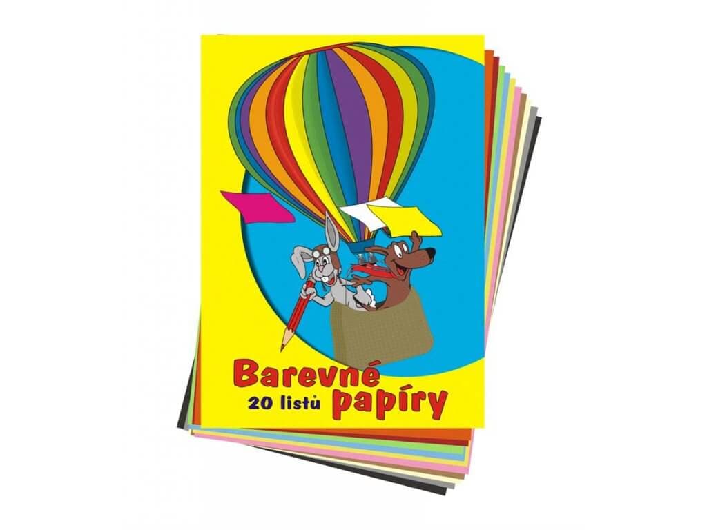 Stepa barevné papíry A4 složka 20 listů
