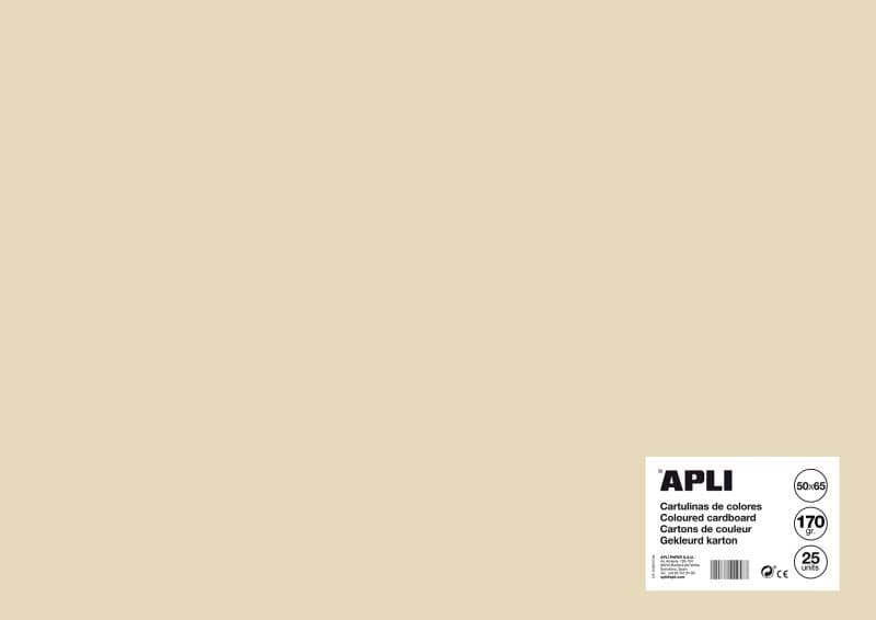 Barevný papír Apli vanilkový arch 50x65 cm 170g