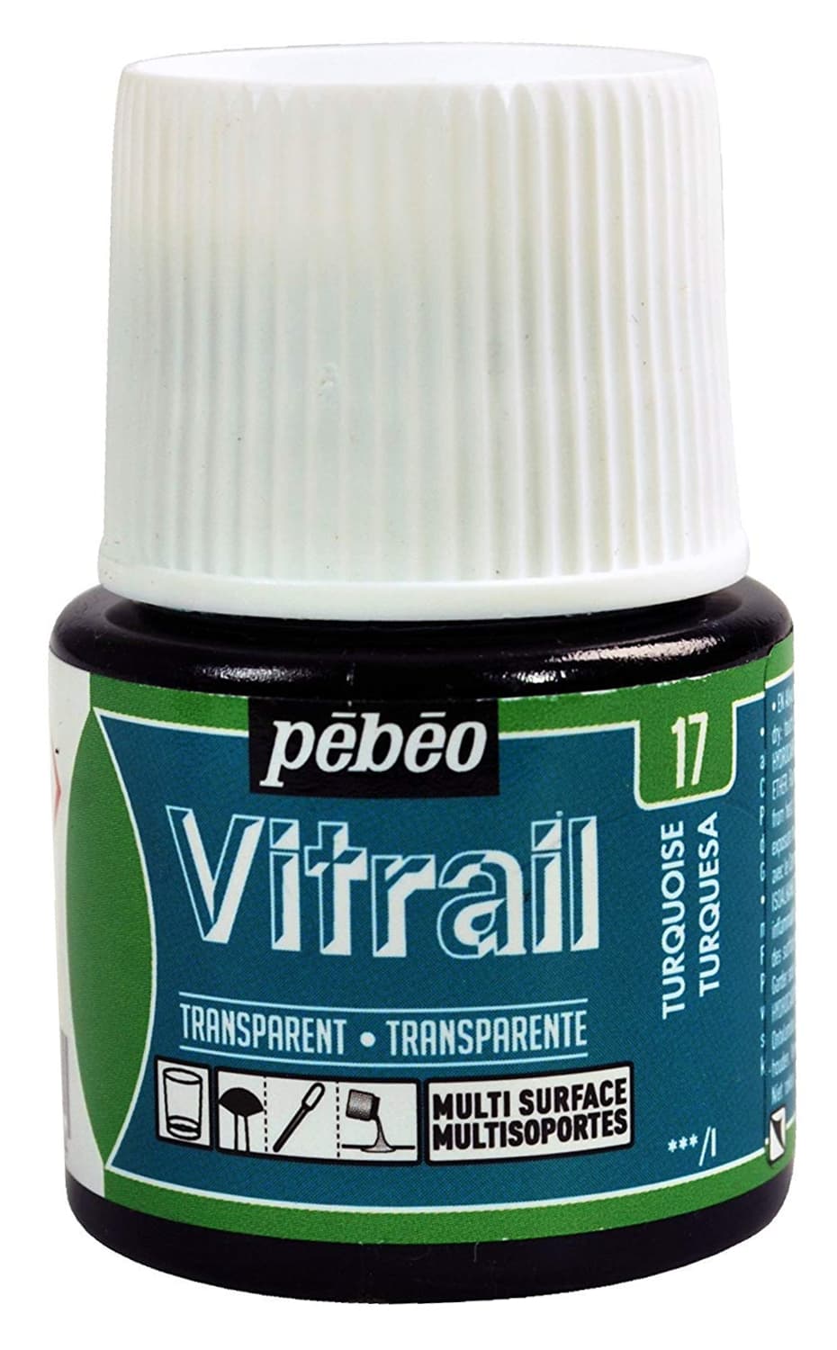 Pébéo Vitrail barva na sklo tyrkysová odstín 17