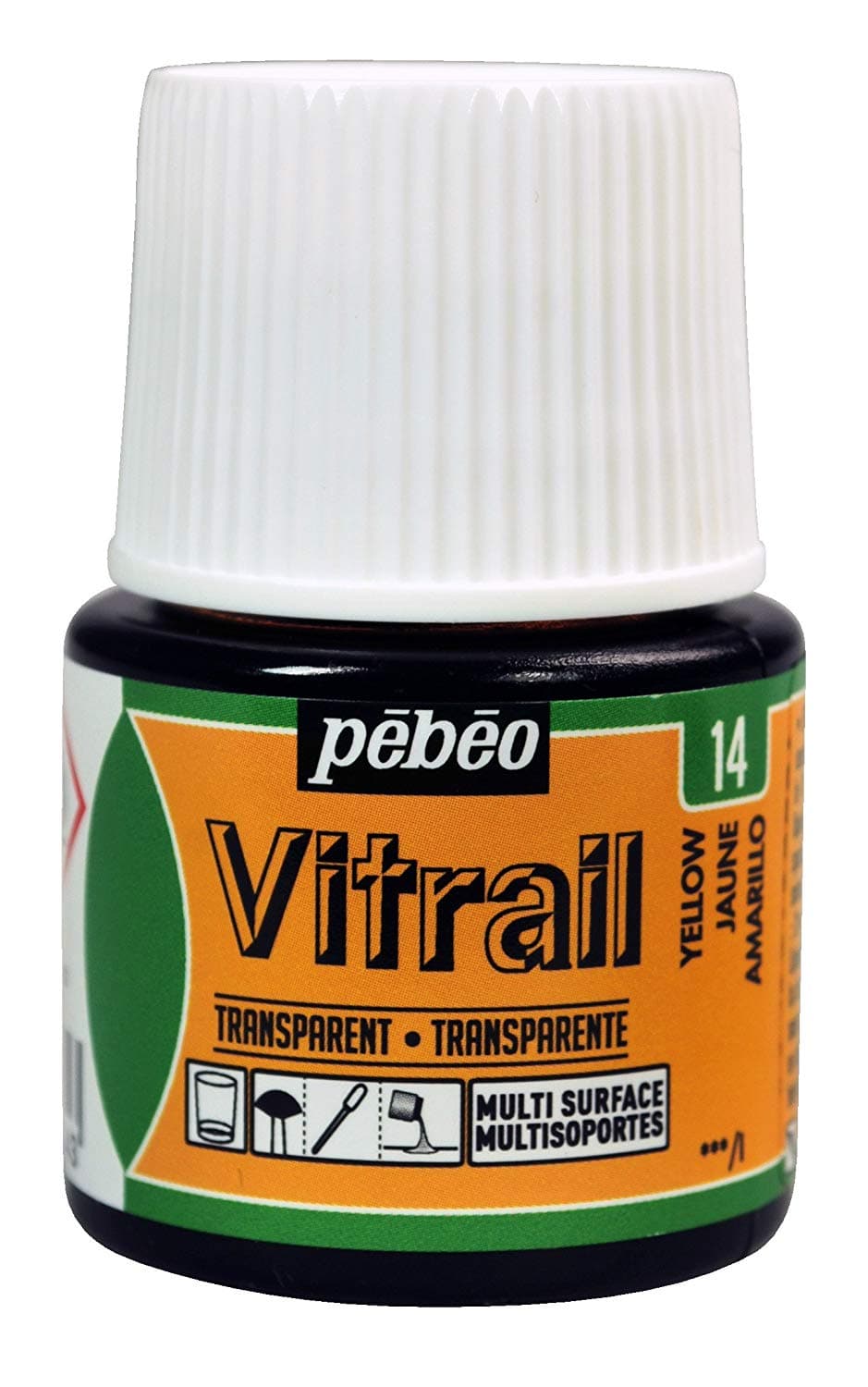 Barva na sklo Pébéo Vitrail 45 ml žlutá