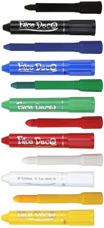 Detail vysouvacích tužek Amos face painting sada