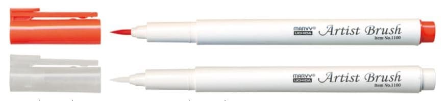 Psaní kaligrafie Marvy Artist Brush 1100-7 oranžový fix