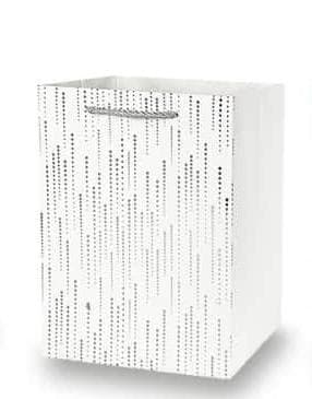 Bílá dárková papírová taška 44x31x12 cm přední pohled