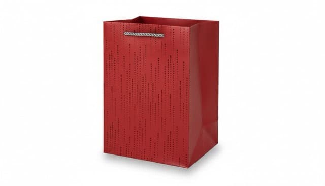 Červená dárková papírová taška 44x31x12 cm