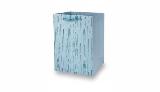 Modrá dárková papírová taška 44x31x12 cm přední pohled