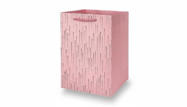 Růžová dárková papírová taška 44x31x12 cm